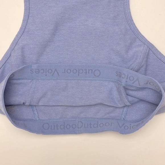 Outdoor Voices Athena Crop Top Halter Back Size Medium Blue - Picture 6 of 10
